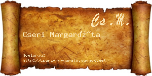 Cseri Margaréta névjegykártya
